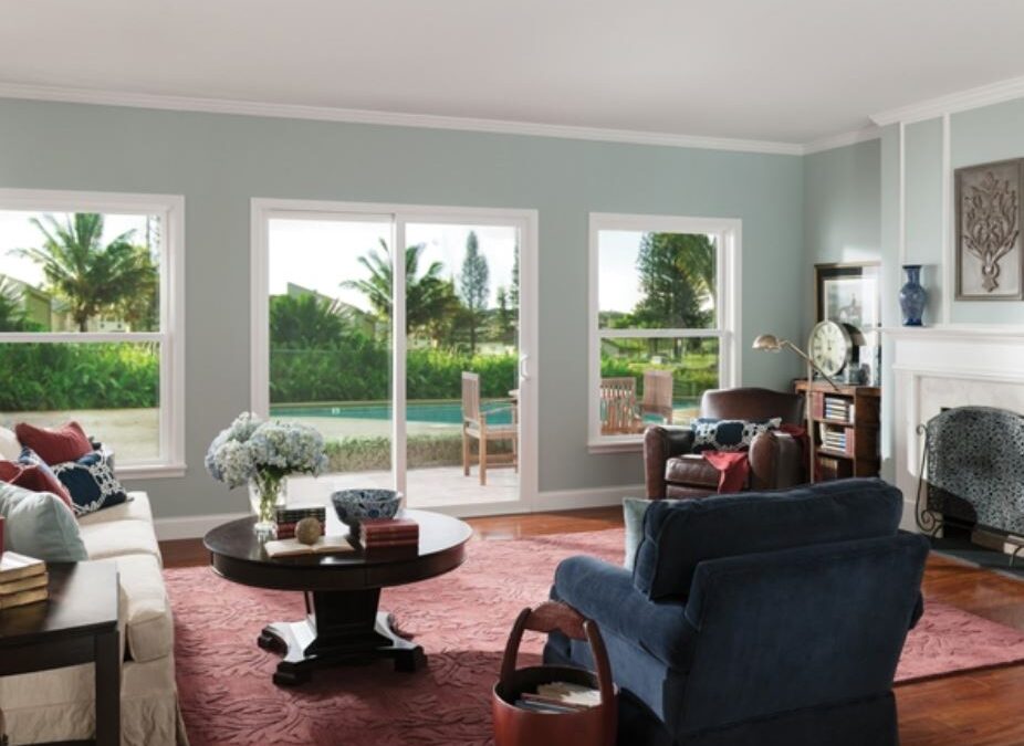 Bright living room with sealed window frames that help stop drafts, replacement windows Simi Valley, CA